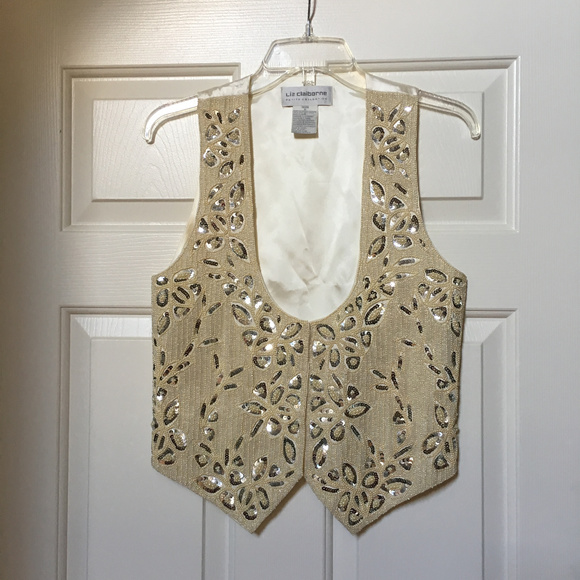 Liz Claiborne Tops - Liz Claiborne embellishments Vest size Petite